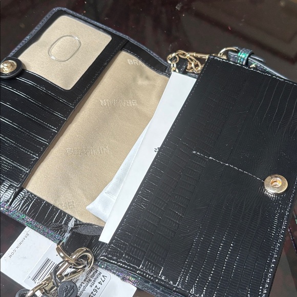 Brahmin Minuette Crossbody Wallet Bag Multi Symphonic Green Leather NWT - Picture 10 of 10